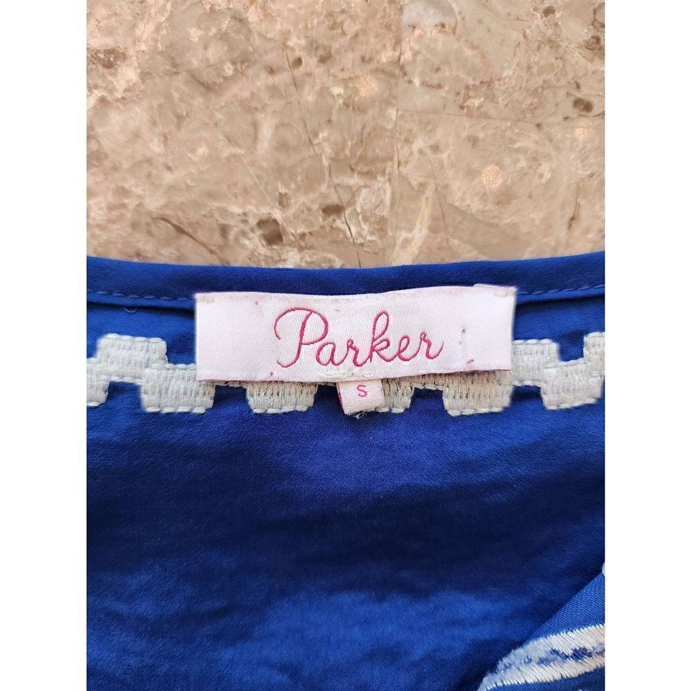 Parker royal blue boho embroidered drop waist dress tunic size small - Picture 5 of 9